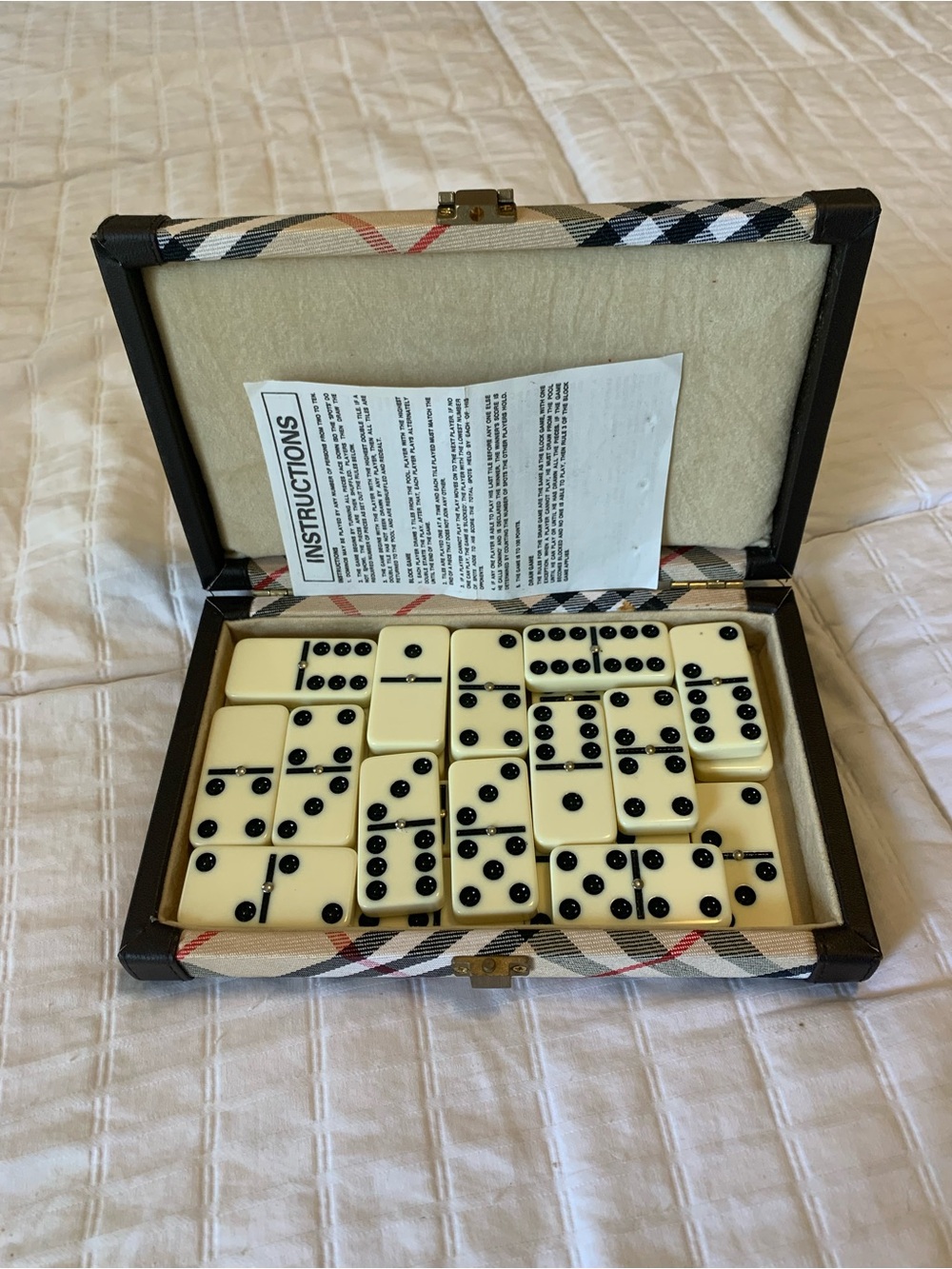 Vintage Burberry Dominoes Set